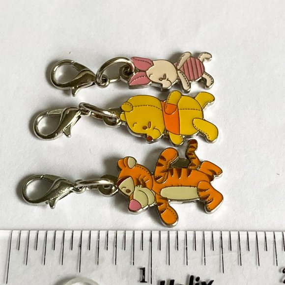 Vintage Disney Winnie The Pooh Tigger Eeyore Clip On Charms Purse Zipper Pull - Picture 11 of 11